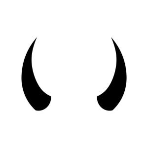 Devil Horns Vector Illustration (SVG PNG JPG) Demon Horns, Horns Clipart, Horns Silhouette, Evil Horns Design, Devil Costume, Cricut Design