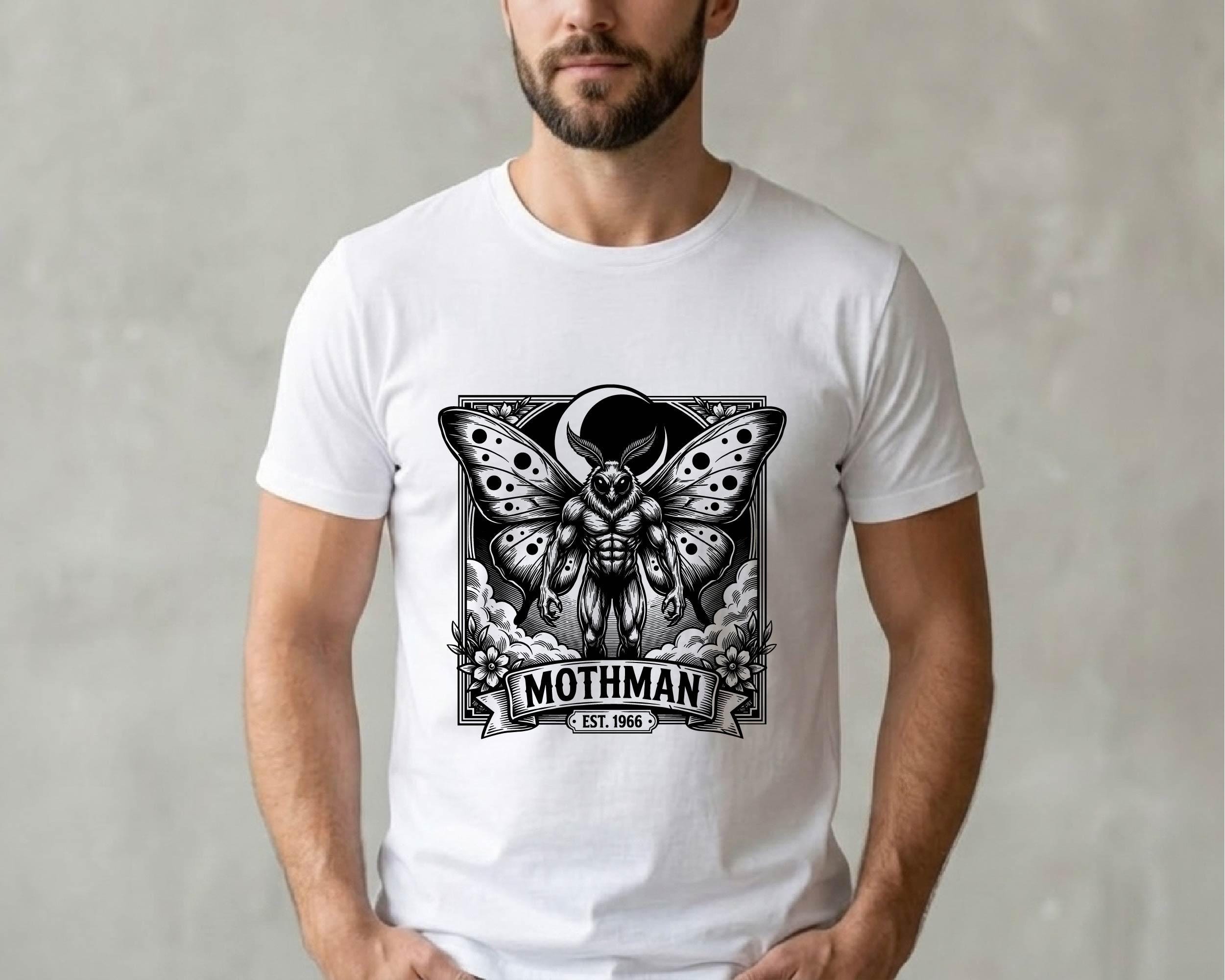 Mothman Vector Illustration, SVG, PNG, JPG, Mothman Art, Cryptid ...