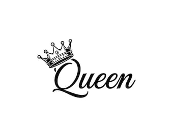 Queen Vector Illustration, SVG, PNG, JPG, Queen, Queen Clipart, Queen Silhouette, Crown Queen Design, Royal Queen, Queen Cricut, Crown, Art