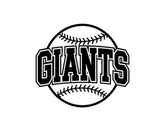 ジャイアンツ野球ベクターイラストSVG、PNG、JPG、ジャイアンツ野球、野球クリップアート、野球シルエット、野球クリカットアート、プリントデザイン