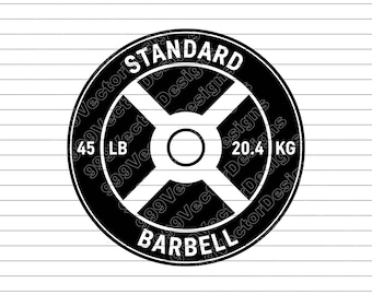 Barbell Weight Plate Vector Illustration, SVG, PNG, JPG, Weight Plate Art, Weight Plate Clipart, Weight Plate Silhouette, Gym Plate Design