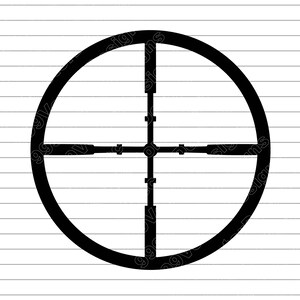Rifle Target Vector Illustration, SVG, PNG, JPG, Rifle Scope Art, Rifle Sight Clipart, Crosshair Silhouette, Hunting Target, Shooting Design