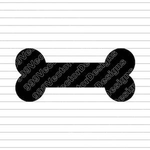 Ilustración vectorial de hueso de perro: imágenes prediseñadas SVG, PNG y JPG