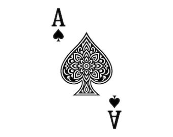 Vektorgrafik med spader ess: SVG-, PNG- och JPG-filer