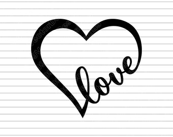 Love Vector Illustration, SVG, PNG, JPG, Valentine Day Art, Love Clipart, Love Silhouette, Romantic Design, Valentine Love, cricut design