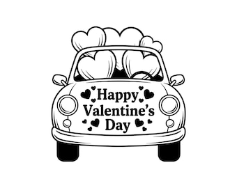 Happy Valentine’s Day Vector Illustration, SVG, PNG, JPG, Valentine Love Art, Valentine Clipart, Valentine Silhouette, Romantic Design, Love