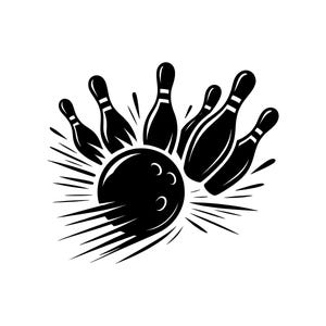 ボウリングストライクのベクターイラスト、SVG、PNG、JPG、ボウリングストライクアート、ボウリングストライククリップアート、ボウリングストライクシルエット、ボウリングボール