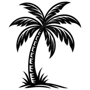 Tropical Palm Tree Vector Illustration: SVG, PNG, JPG