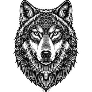 Wolf Head Vector Illustration: SVG, PNG, JPG Clipart