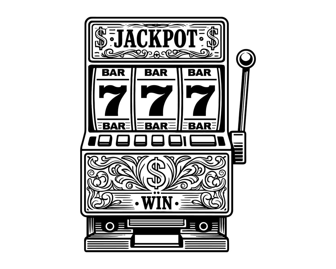 ジョイスティック　vector Slot Machine 777 Vector Illustration, SVG, PNG, JPG, Slot Machine