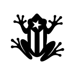 Puerto Rico Coqui Frog Vector Illustration, SVG, PNG, JPG, Puerto Rican Flag Art, Coqui Clipart, Coqui Silhouette, Puerto Rico Pride, Cricut