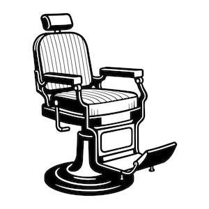 Barber Chair Vector Illustration, SVG, PNG, JPG, Barber Chair Art, Barber Chair Clipart, Barber Chair Silhouette, Vintage, Salon Design