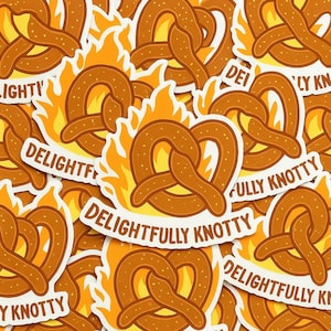 Pretzel sticker, funny cute food stickers