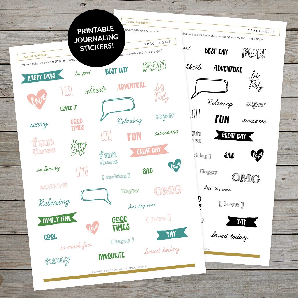 Free Printable Planner and Bullet Journal Stickers