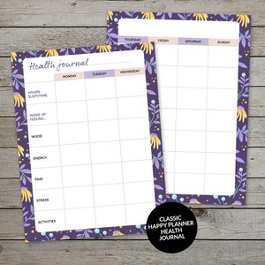 Printable Food Log - Health Journal - Journal Template - Planner Insert - Planner Pages - Diet and Health Tracker image 5