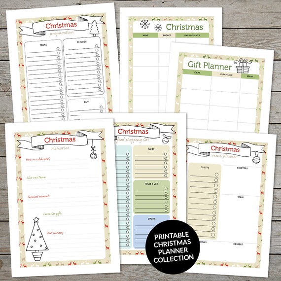 Printable Christmas Planner Collection Bullet Journal Printable Christmas Planner Collection Bullet Journal