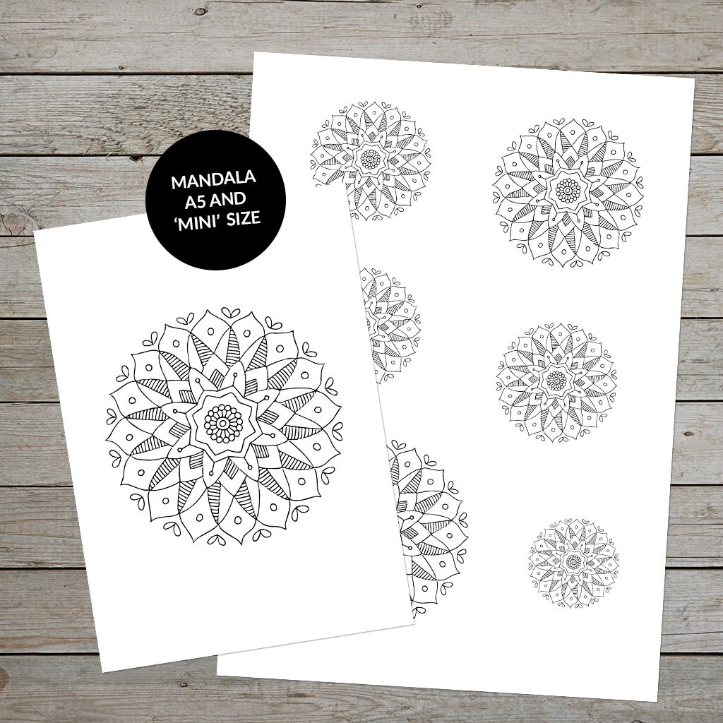 Printable Mandala Design No 10 Hand Drawn Mandala Ideal Etsy