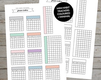 Printable Mini Habit Trackers -  Journal Tracker - Habit Tracker - Journal Template