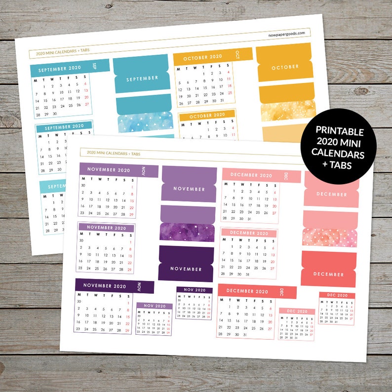 mini calendar pages mini calendar pages