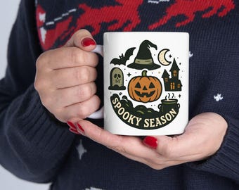 Spooky Season Ceramic Mug: Halloween Coffee Cup