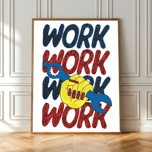 Feminist Digital Art Print – Strong & Furious Hand-Drawn Poster | Bold Colorful Empowerment Wall Art