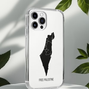 Palestine Map Phone Case iPhone & Samsung | Palestinian Flag Map Design | Free Palestine Slim TPU Cover
