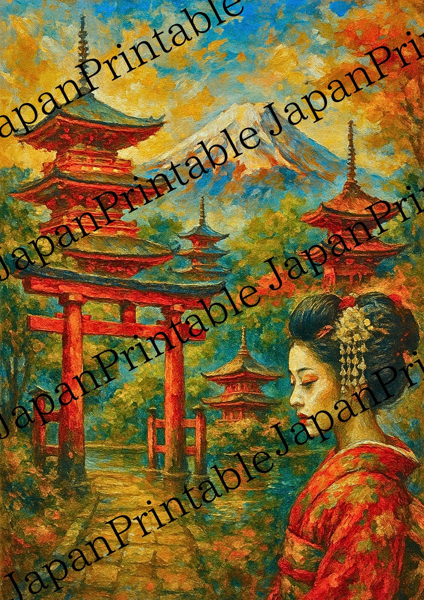 Mt Fuji Oil Painting - Etsy UK