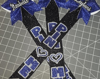 Pin Me Cheer Ribbon, Keychain, Competition Gift-Bag Tag, Gift for Cheer, Backpack tag