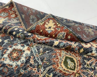 Vintage Turkish Rug 5x8 6x9 8x10 9x12 | Oushak Wool Area Rug, Handmade Oriental Rug, Boho Rug Living Room Bedroom