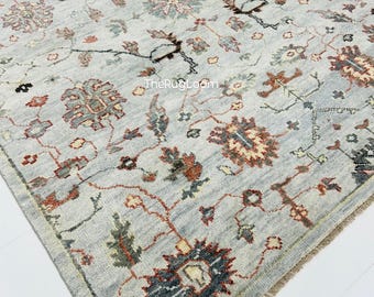 Handmade Oushak Rug 7x10 8x11 10x13, Oriental Area Rug, Turkish Wool Rug, Living Room Rug, Bedroom Rug, Dinning Room Rug, Hallway Rug,