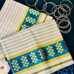 Kuthampully Handloom Set Mundu: Kerala Cotton Ethnic Wear