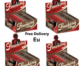 4 scatole di carta da fumo King Size marrone (4x50 fogli da 33)