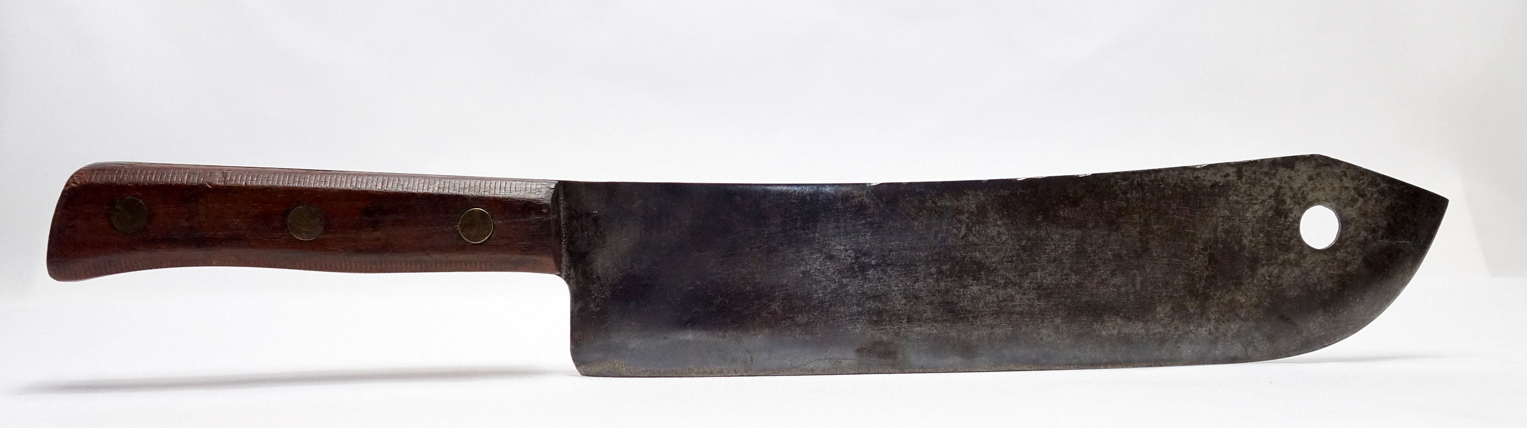 JACOBS EDJHOLD Clever Knife Vintage Wood Handle Long Blade old kitchen tool
