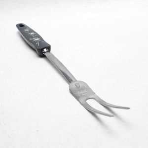 MCM HTF Ekco Atomic Starburst Handle BBQ Meat Turning Carving Fork