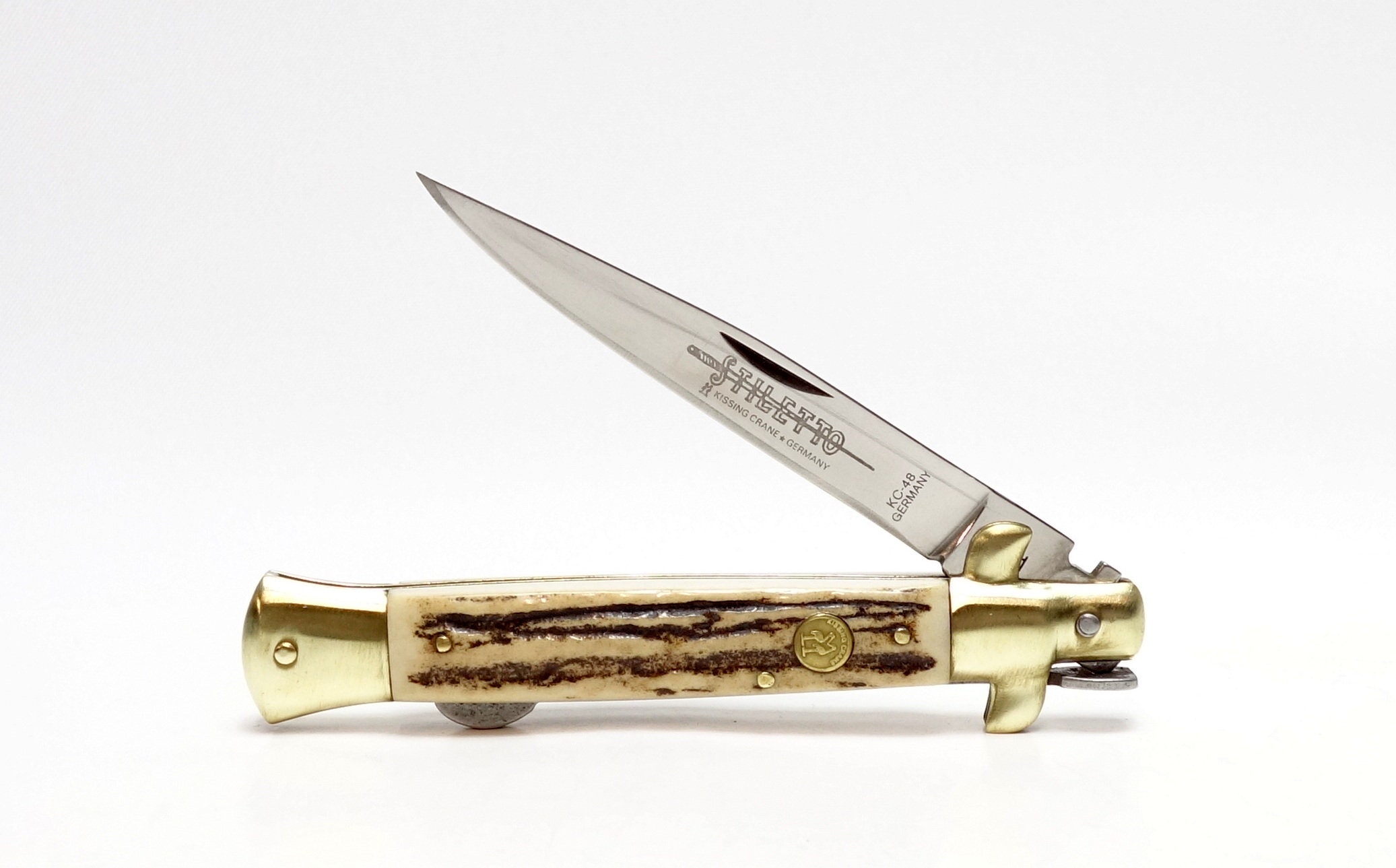 Vtg HTF Kissing Crane Germany Rostfrei KC-48 Brass Pinned Vtg HTF Kissing Crane Germany Rostfrei KC-48 Brass Pinned