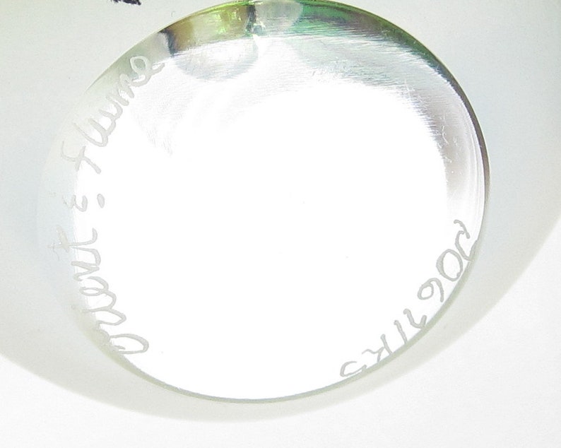 Vintage Orient and Flume Chico CA Hand Blown Iridescent White Large Art Glass Apple Paperweight Sculpture Signed MINT