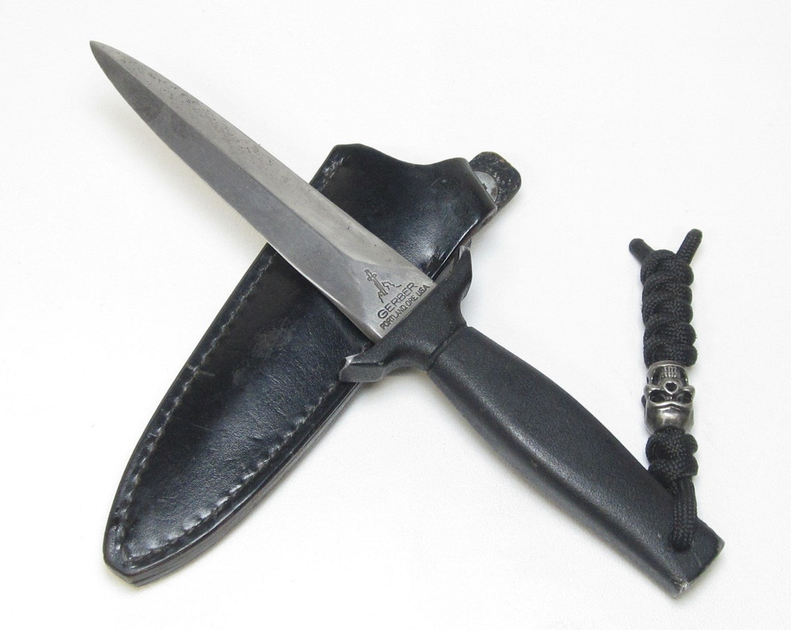 gerber mk1 mark i double edge fighting boot knife & sheath gerber mk1 mark i double edge fighting boot knife & sheath