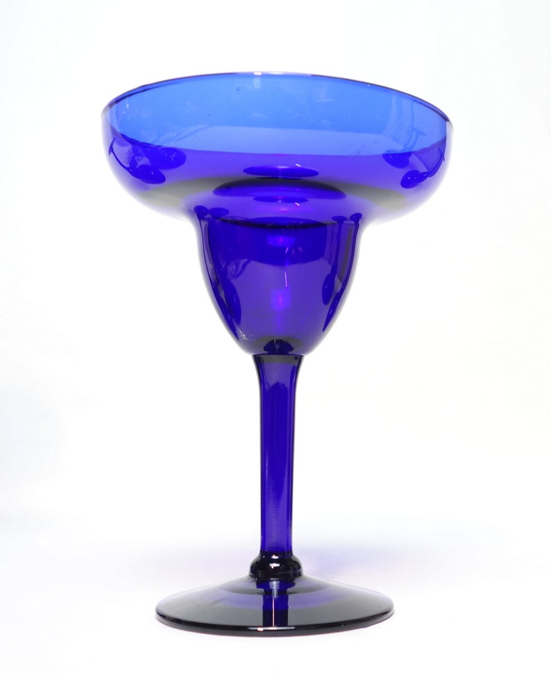 Vintage Cobalt Blue 7 Oz. Martini Margarita Daiquiri Glasses Etsy