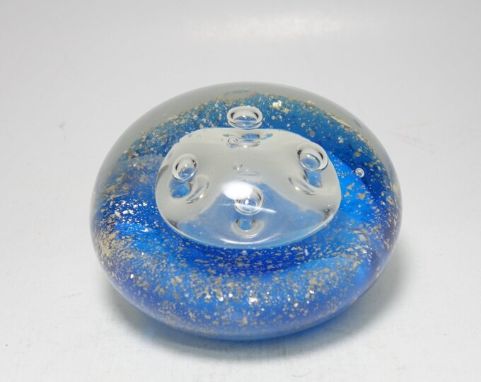 Vintage Controlled Bubble Art Glass Paperweight Art Glass Etsy
