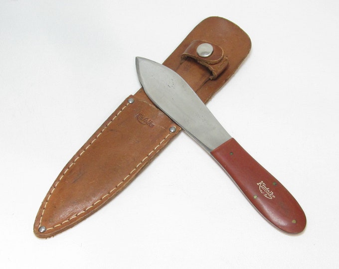 1950's Kinfolks USA Boot Knife Throwing Knife & Original Leather Sheath