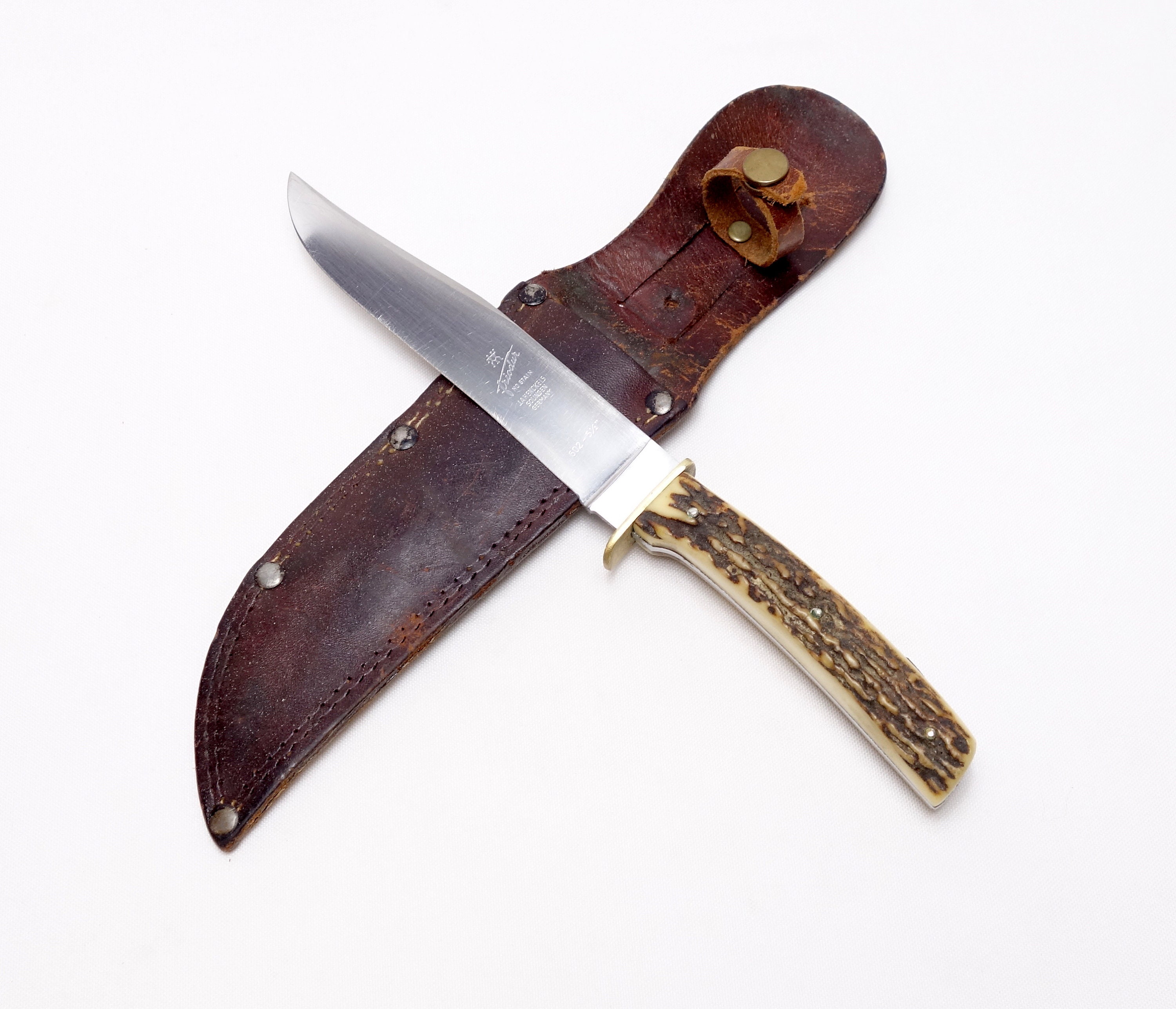 Unmarked German (Henckels?) 3.75” Boning Knife Carbon Steel
