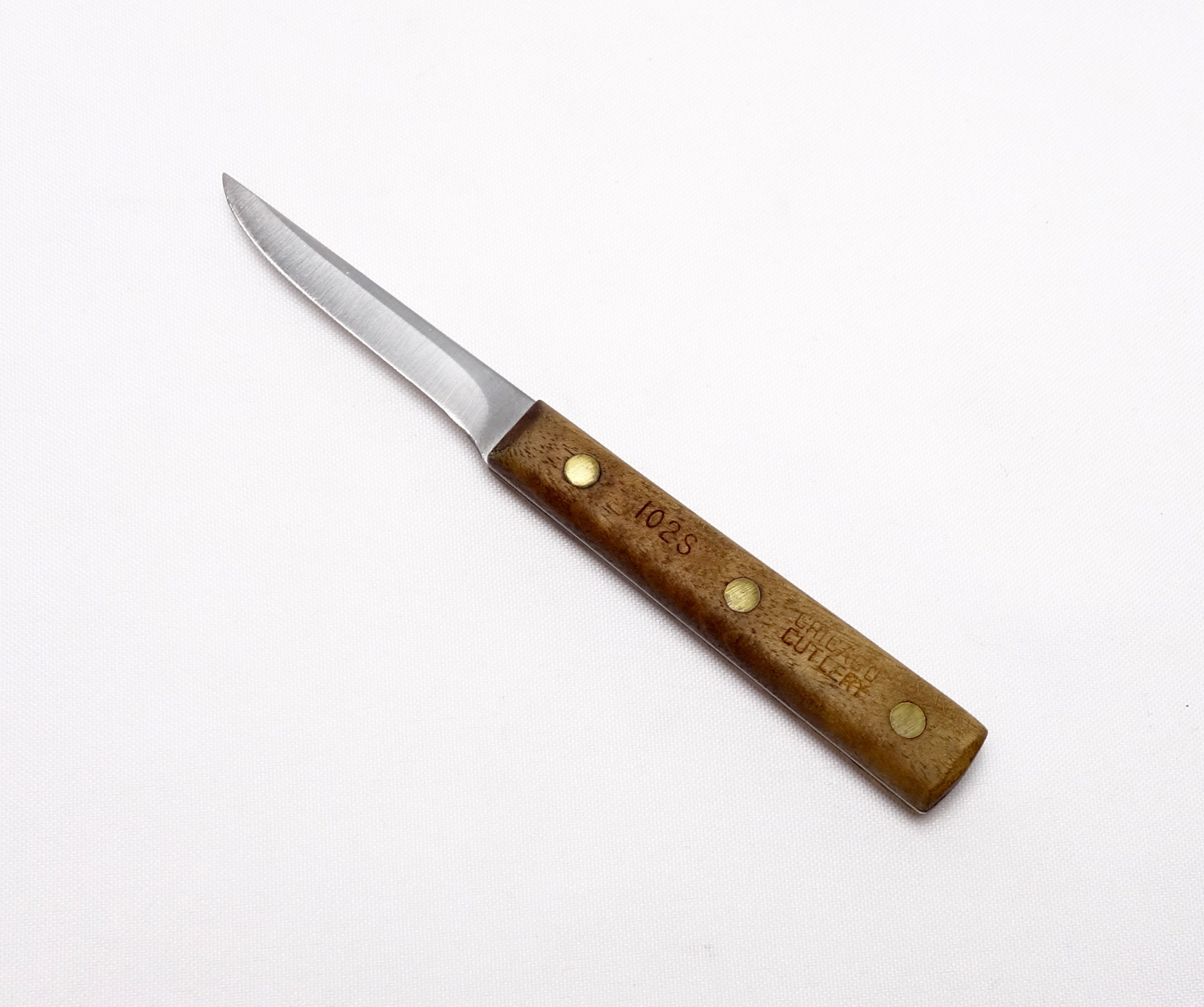 Vintage Chicago Cutlery USA 102S Forged High Carbon Steel Full Tang Walnut  Scales Chefs Paring Knife 