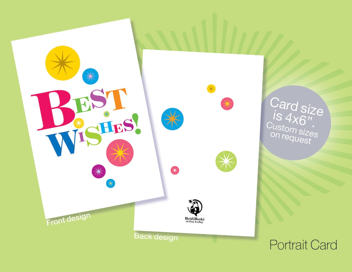 Printable BEST WISHES Cards, Instant Download Best Wishes Cards ...