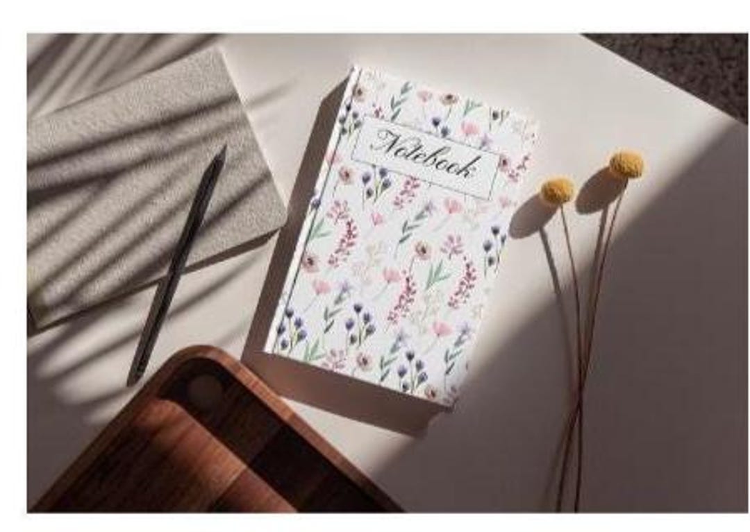 Digital Notebook Vintage Theme Printable Girly Floral Look Notebook 50 ...