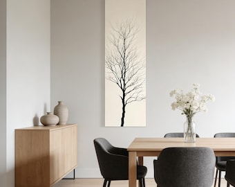 Original Black Tree Oil Painting, High art work,Guest and restaurant decoration