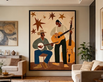 Original musical instrument oil paintings, Brown painting, Office oil painting, Rectangulardecorative