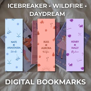 Eisbrecher • Wildfire • Tagtraum Digitale Lesezeichen | Hannah Grace inspiriert | Druckbare Buchaccessoires