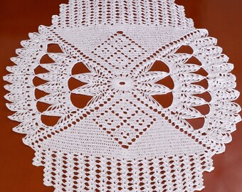 White Crochet Table Runner Cotton Table Runner White Table Cloth Table Decoration Center Piece Lace Table Runner Decorative Runner Home Gift