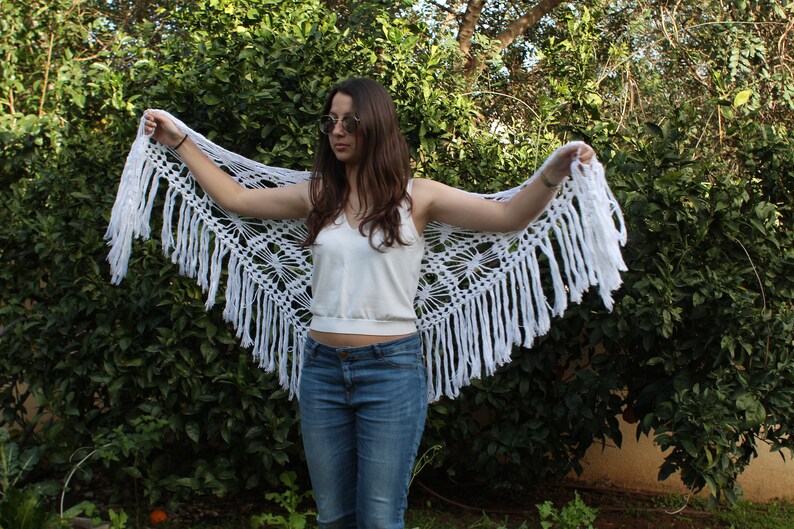 womens white shawl wrap