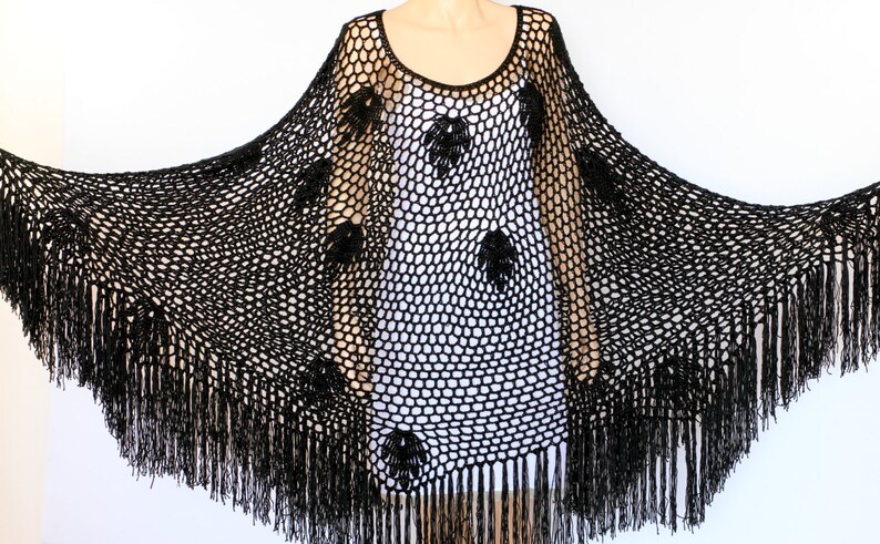 black lace shawl wedding